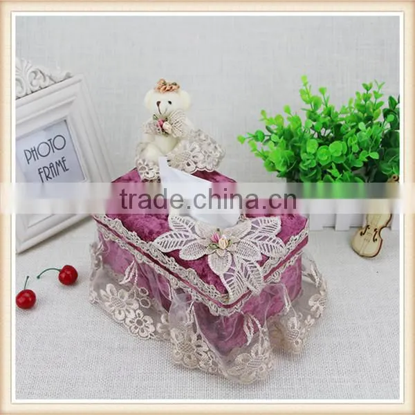 Fancy Fabric Car Tissue Box Holder photo-2