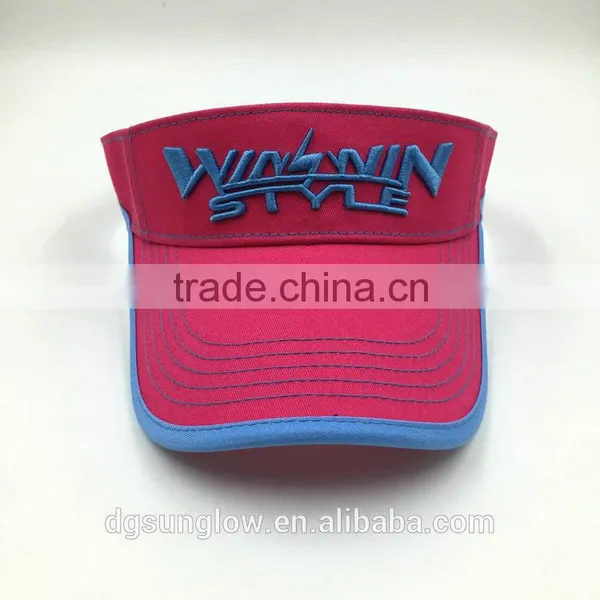 Wholesale 100% Cotton 3D Embroidery Sun Visor Hats for Women photo-2