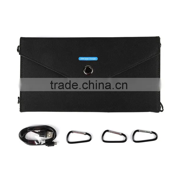 High Efficiency 20W Waterproof Foldable Solar Mobile Phone Charger photo-6