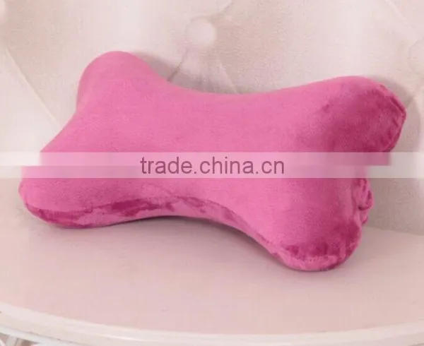 Bone Shape Memory Foam Car Neck Pillow, 100%polyester Velvet Cover photo-2