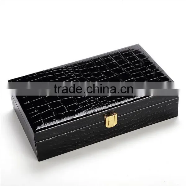 Chinese Factories Wholesale Custom High-grade PU Leather Gift Box, Black Crocodile Grain Packing Box photo-6
