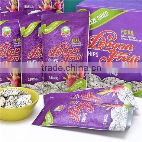 Freeze Dried Dragon Fruit Chips From Vietnam With Sugar Free/ Freeze Dried Fruit Chips