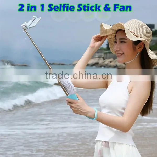 China New Product Summer 2200mAh Power Bank Mini USB Fan Selfie Stick With Fan photo-6