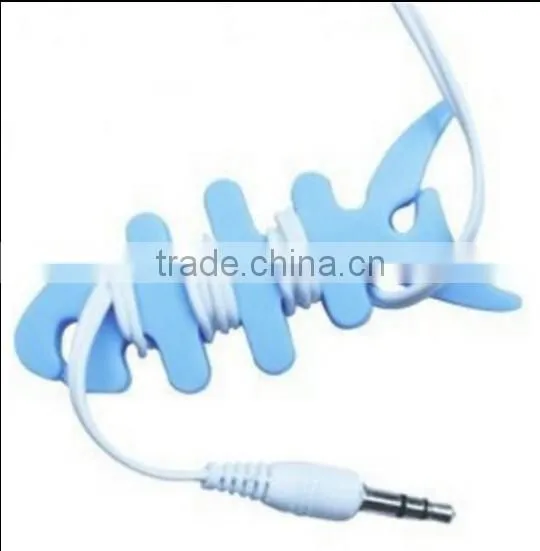 Fish Shaped Silicone Cable Holder &Silicone Cable Keeper&earphone Cable Winder photo-3