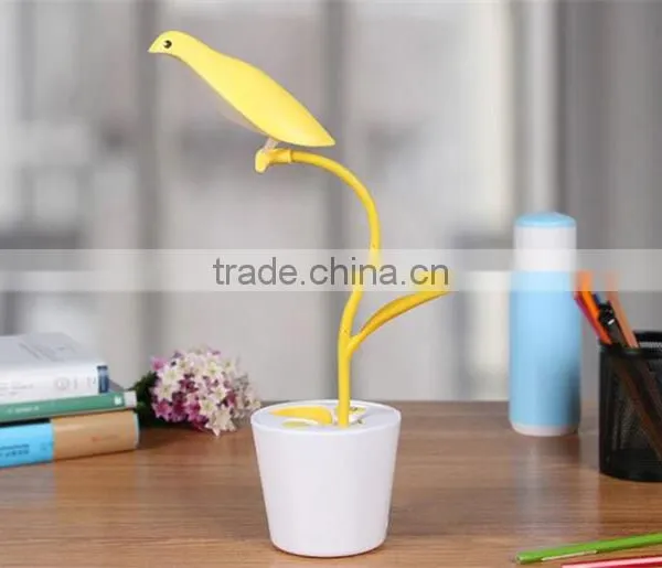 Simple Free Bird Lamp LED Small Table Lamp Bedroom Bedside Foldable USB Rechargeable Lamps photo-3