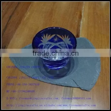 Cheap Drinking Wine Glass Slate Coaster photo-2