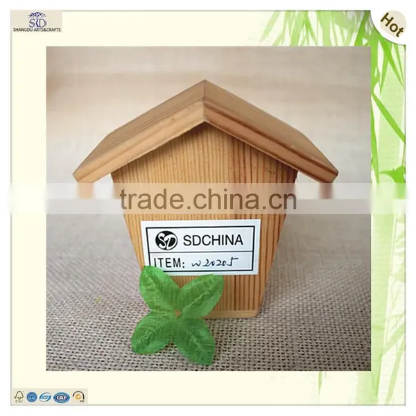 Carved Heart Tree Decoration Wooden Bird House Cages photo-3