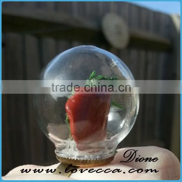 Fashionable Dome Glass Cover Handmade Clear Glass Cover Rings photo-5
