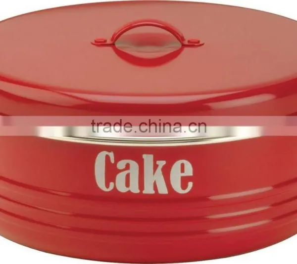 New Kitchen Attractive Printing Airtight Metal Cake Tin Jar Storage Bin photo-2