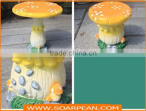 Garden/Kindergarten Furniture Set Fiberglass Mushroom Table Chairs photo-4