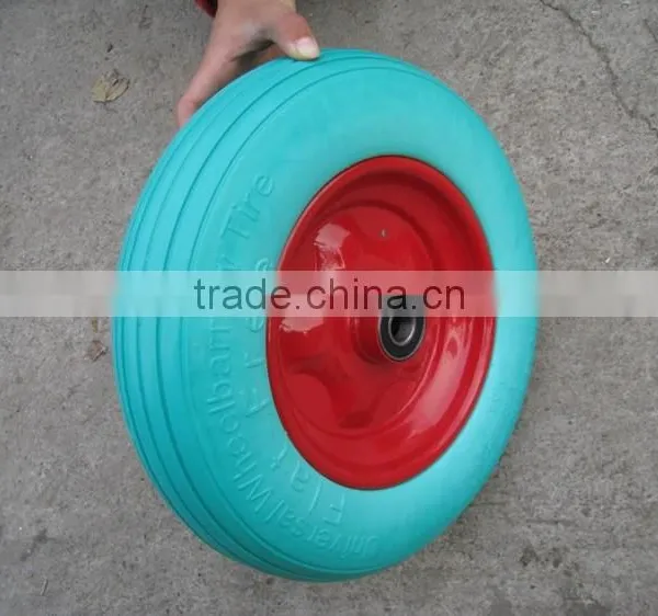 Hand Cart Hand Truck Durable Tubeless 4.0-8 PU Foam Wheel photo-2