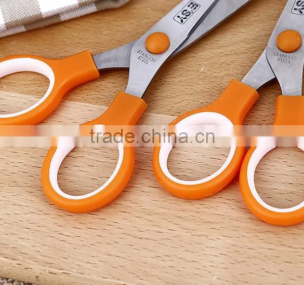 Factory High Quality Colorful Soft Handle Stainless Steel Blade Students Scissors photo-2