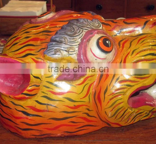 Dragon Mask Wall Hanging Decor Handmade in Nepal photo-3