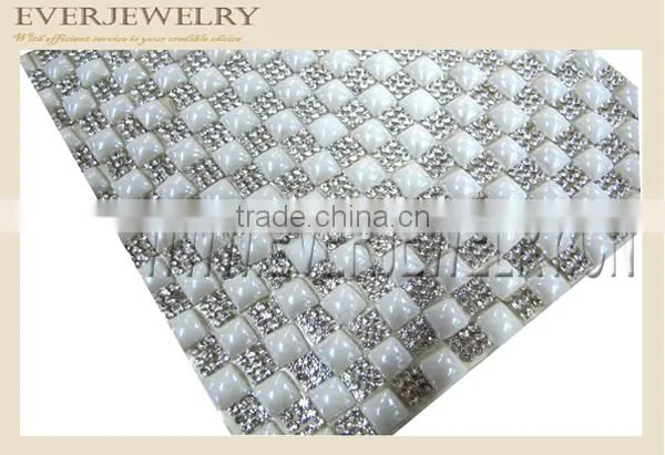 24*40 2016 Heat Transfer Rhinestone Mesh 8x8mm square