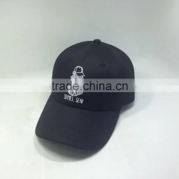 Brown Leather Strap Dad Cap With White Embroidery Logo photo-3