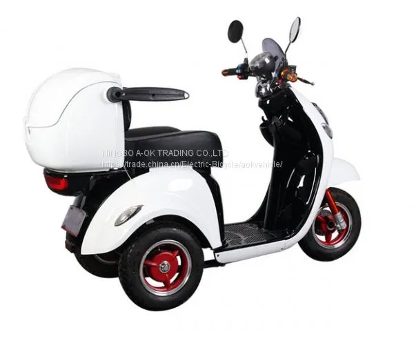 48V500W New Style 3 Wheel Electric Mobility Scooter Trike, Electric Disabled Tricycle With Windshield photo-4