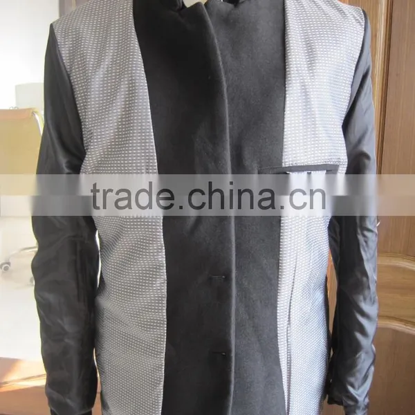 Men Coat /blazer With 2 Front Zipper Pockets and Special Collar photo-3