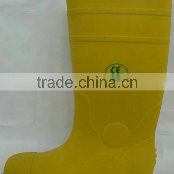 Yellow Heat Protection Steel Toe Work Boots For Chemical Industry photo-2