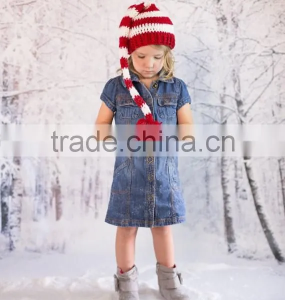 Funny Winter Crochet Wool Hat Santa Hat photo-5