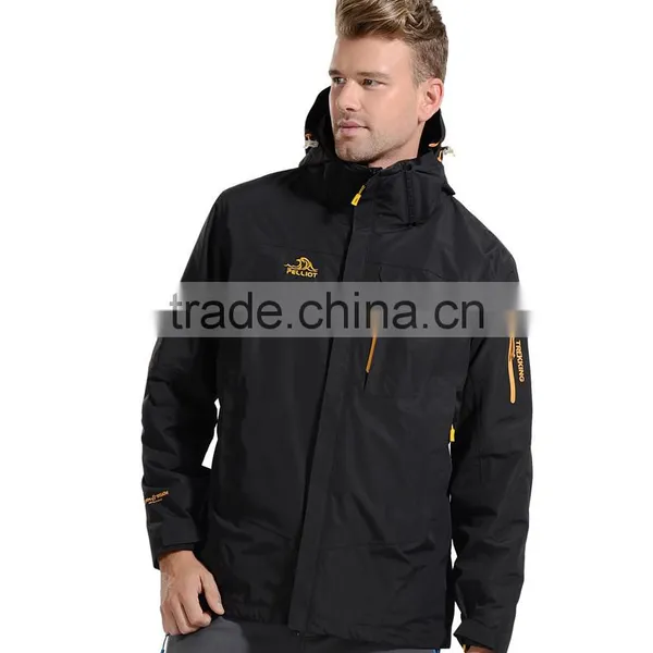 3 In 1 Winter Warm Waterproof Customized Size Outdoor Jackets For Men photo-3