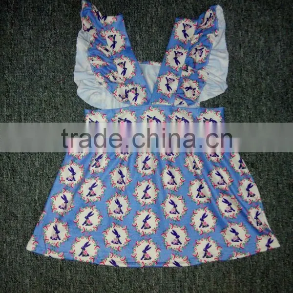 Whloesale Easter Baby Dress Girls Clothing With Bunny Printed for Children Kids Dress Clothing photo-5