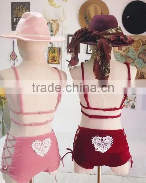 Runwaylover 5066 Sexy Fashion Sexy Velvet Girl Bikini photo-2
