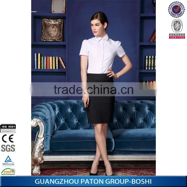 Boshi Factory Price 100% Cotton Ladies Office Shirt Women Shirt With OEM Service photo-2