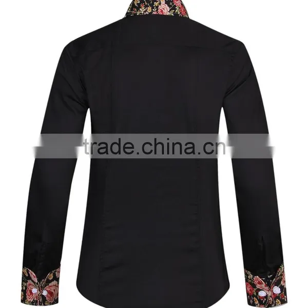 2017 New Trend Men's Shirt With Contrast Collar and Cuff photo-4