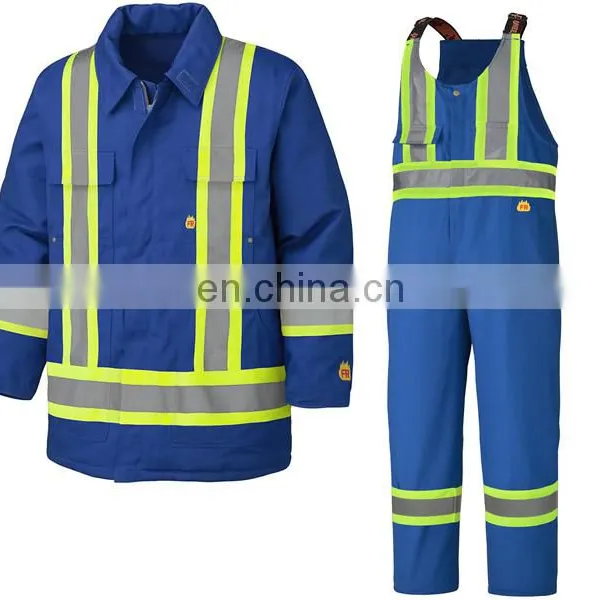 China Factory 100 Cotton Flame Retardant 3m Reflective Workwear Uniforms photo-5