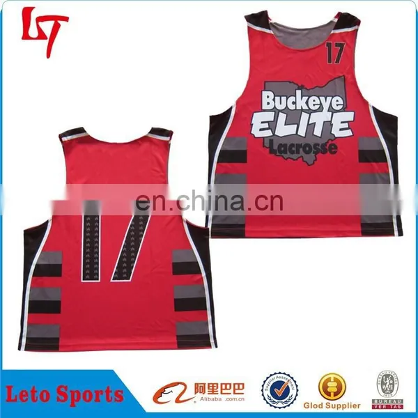 Knitted Mesh Lacrosse Jersey/new Style Promotional Lacrosse Uniform photo-3