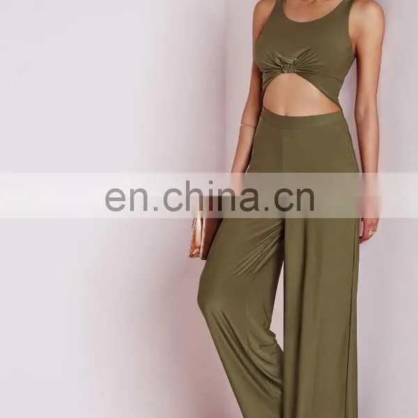 Women's Newest Sleeveless Knot Crop Top photo-3