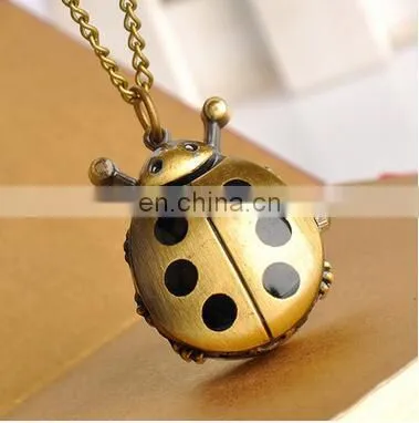 Fashion Reaver With Active Wings Design Pocket Watch Chains Necklaces Reaver Pendant Quartz Long Chain Watch photo-2