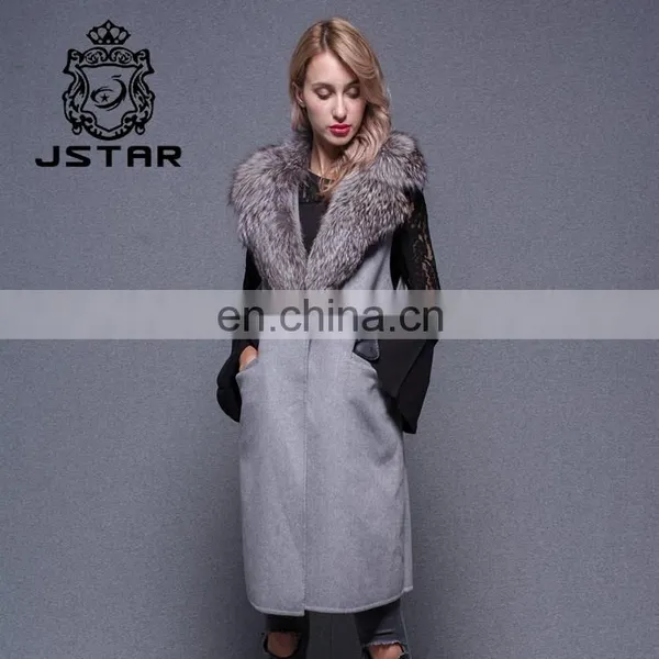 Cheap Price Wool Women Winter Cashmere Coat Ladies Long Vest Design photo-3