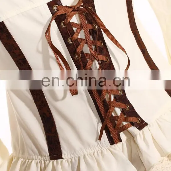 Steampunk Long Sleeve Shirt With Choker-collar photo-3