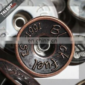 Custom Brand Logo Aluminum Metal Jeans Button photo-2