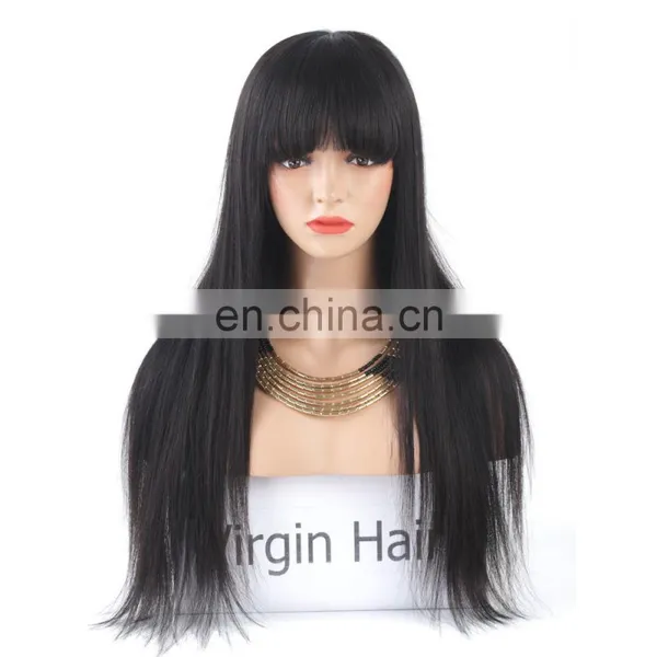 Brazilian Human Hair Lace Front Wigs With Bangs photo-2