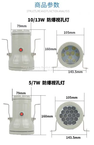 Explosion-proof Sight Hole Lamp Explosion-proof Mirror Lamp Mirror Lamp for Reaction Kettle LED 5W24v 220v12v36V BAK51 photo-2