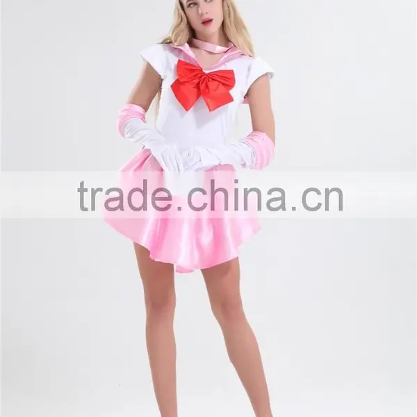 2016 Wholesale Pink Sexy Sailor Moon Costume Adult Cosplay Sexy Sailor Moon Costume for Sailor Mar photo-3