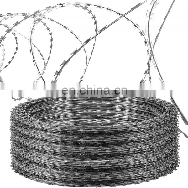 Barbed Wire Coil Galvanized Cross Razor Wire for Railway Galvanized Wire photo-2