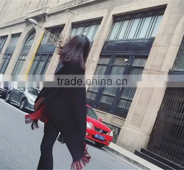 2016 Ladies Women Fashion Woven Poncho photo-5