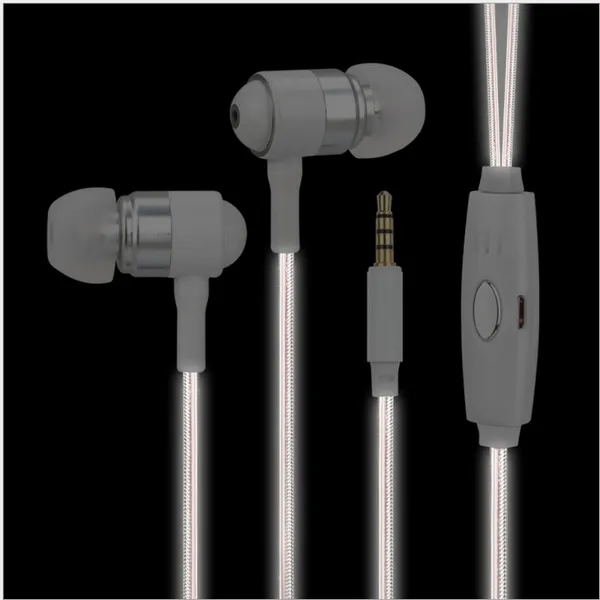 Popular Hot Sale Micro Earpiece Glowing Headphones Led Light Earphones photo-2