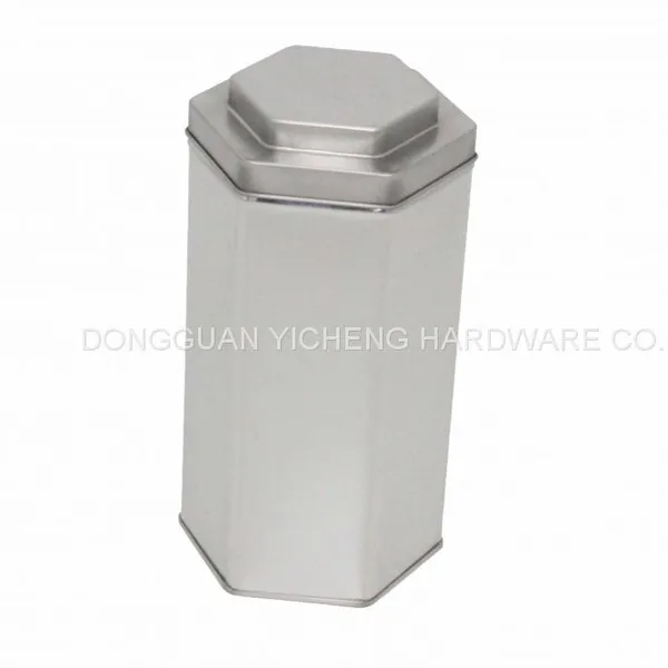 Hexagonal Reusble Tea Candy Cookie Tin Box