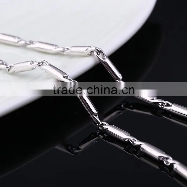 Good Selling Fashion Jewelry High Quality Rhodium Plated Chain Necklace photo-3