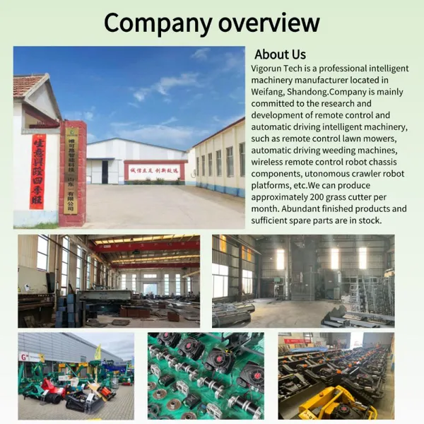 Vigorun Green Remote Control Hammer Flail Mower Servo Control 800mm Working Width Robot Mower Factory photo-6