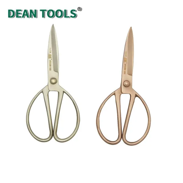 DEAN TOOLS Non-Sparking Scissors, Bronze Construction, 8 Inch, Anti-Magnetic, Spark-Free for Oil Refinery