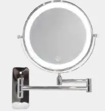 Makeup Mirror/hotel Wall Mounted Circular Telescopic Folding Vanity Mirror/bathroom Beauty Mirror LED With Light Mirror（Wechat:13510231336）