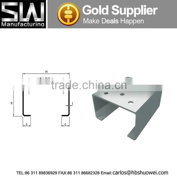Hot Dipped Galvanized Z Steel Purlins With Punched Holes photo-2