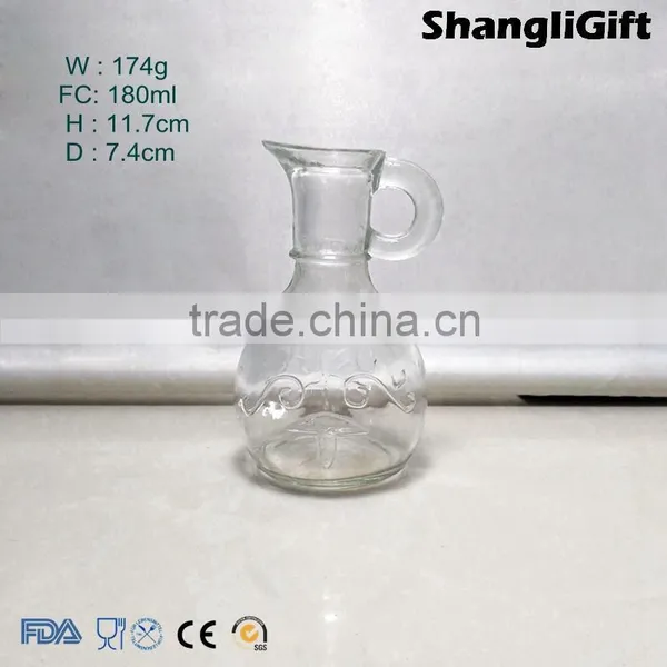 180ml Cork Bottle Kitchenware 6oz Cooking Oil Glass Pot With Handle photo-3