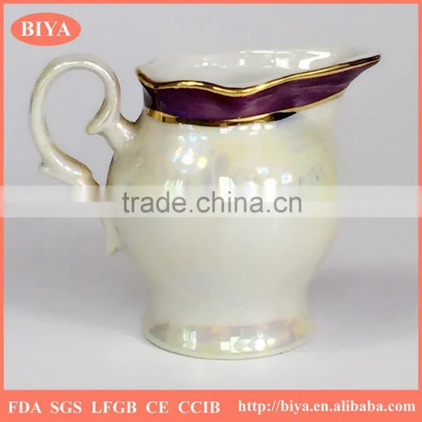 Sauce Pot Porcelain Colorful Pearl Glaze for Souvenir Ceramics Small Milk Jar,milk Pot, Juice Jar and Coffee Jar,spice Jar