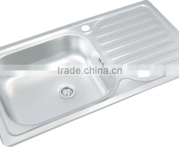 800*440mm XAL8044 Single Bowl Stainless Steel Sink Satin Mat or Polish Finish for South America